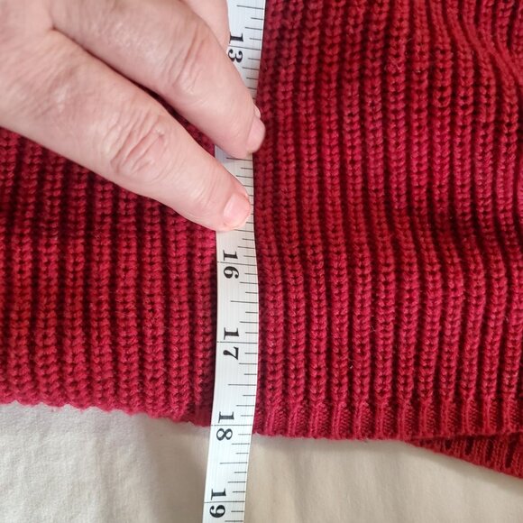 Forever 21 Womens Lace Up Cropped Cardigan Size M Cherry Red Y2K Fairy Grunge - Picture 8 of 10